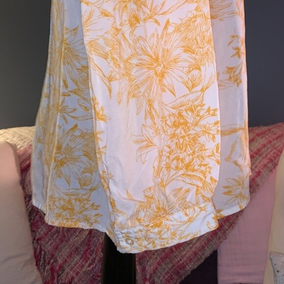 Gap Size XL Floral Boho V Neckline Long Sleeve Blouse - Picture 6 of 11